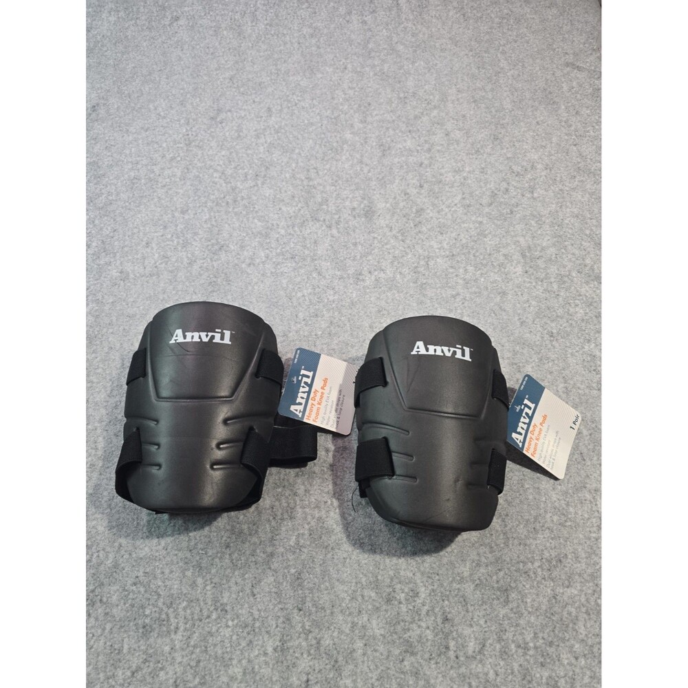 Anvil Heavy Duty Foam Knee Pads Black EVA Water Resistant Set of 2 Pairs 4 Pads